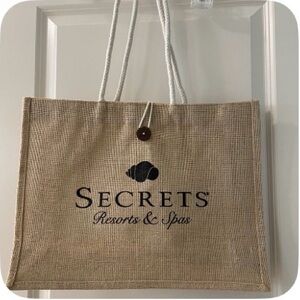 Secrets Resorts & Spas Jute Tote Bag